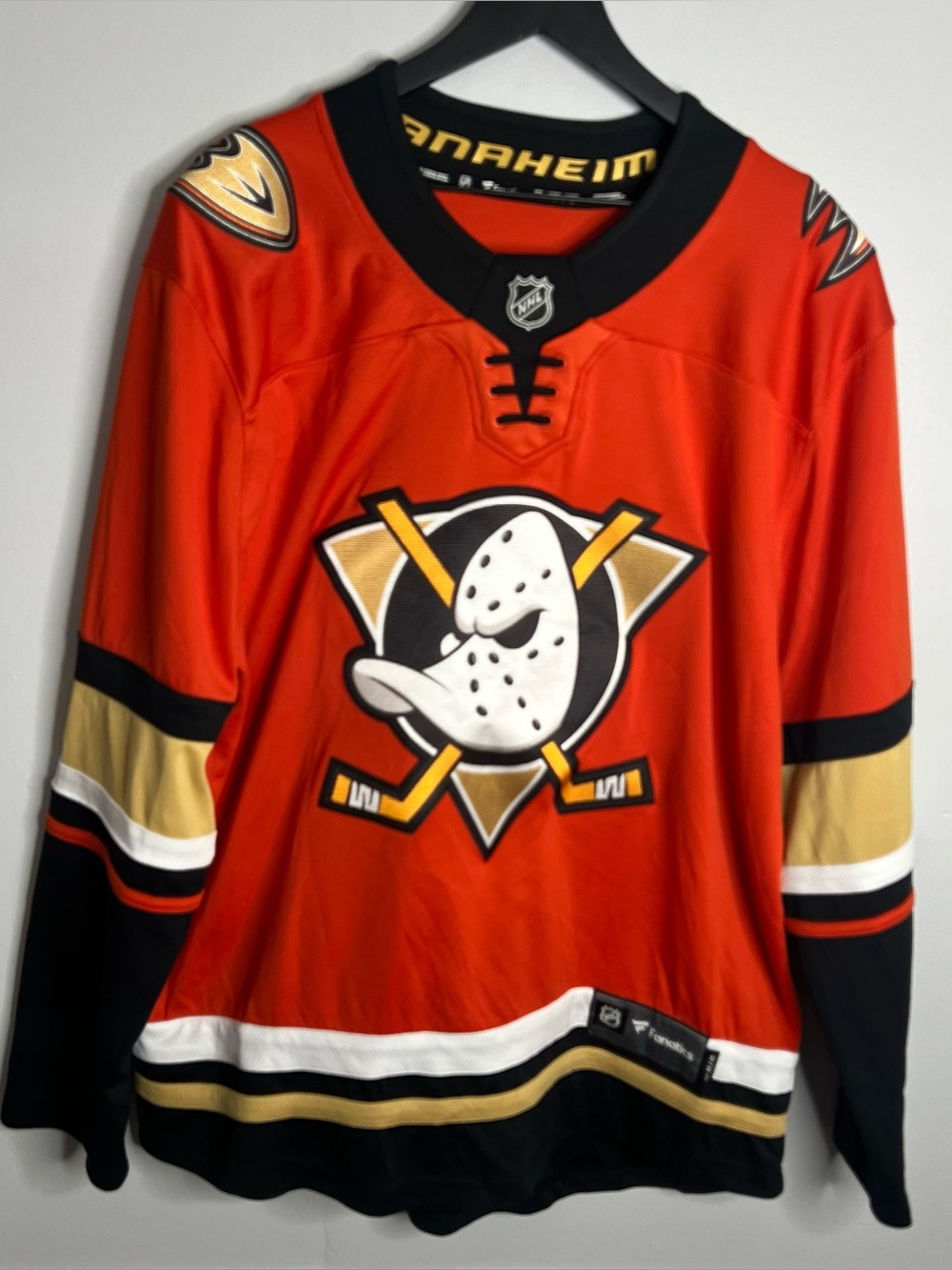 Anaheim Ducks Alternate Breakaway Hockey Jersey Mens Medium Orange Fanatics NHL